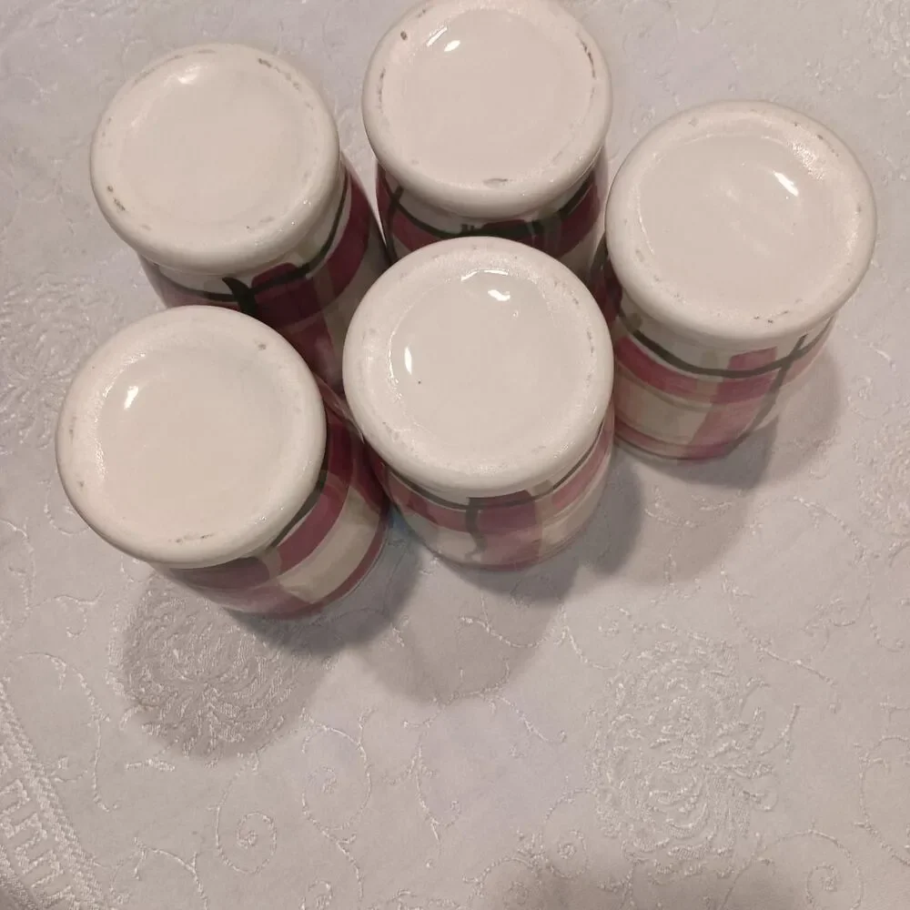 Puriton Pottery Red and Cream Dinnerware
